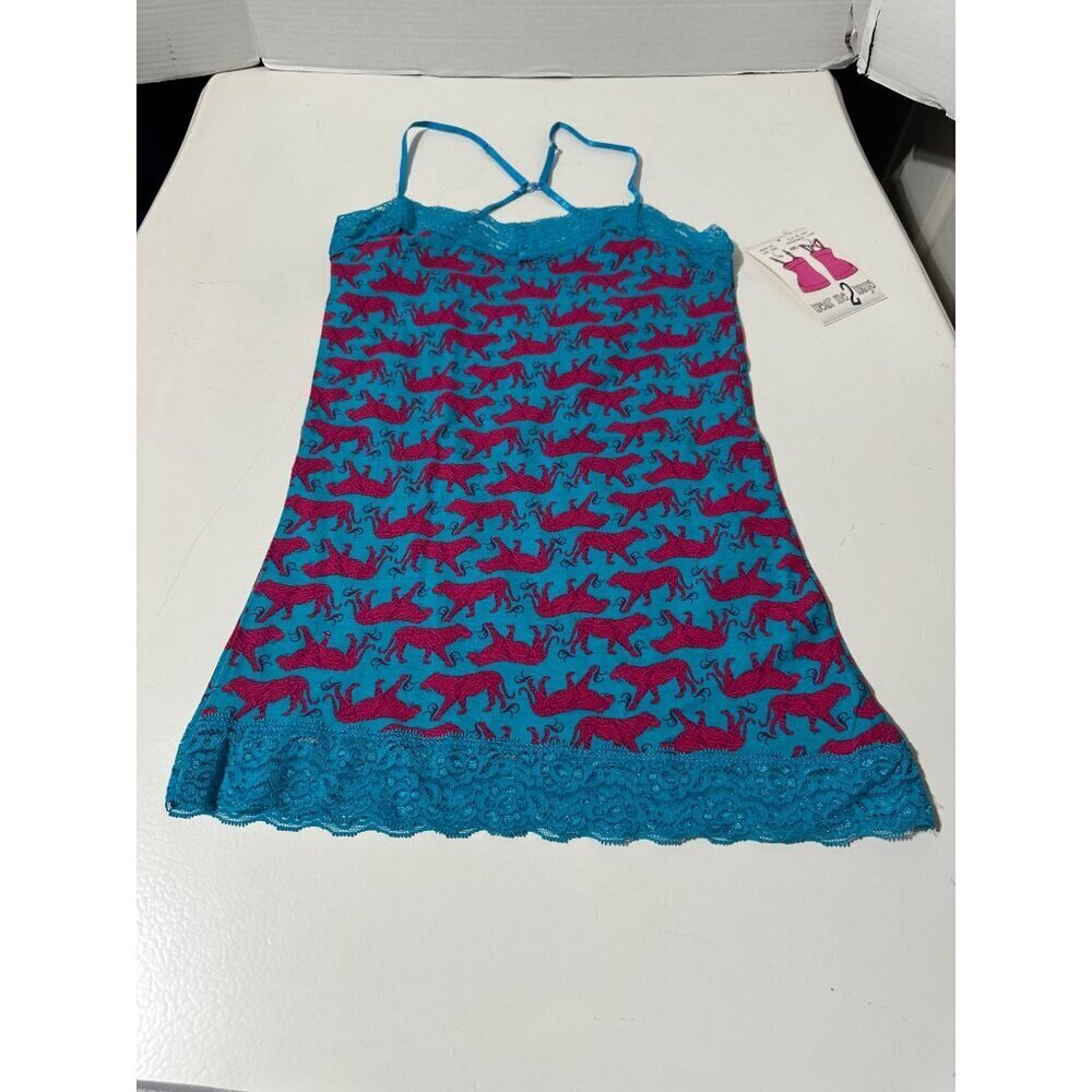 Wear Me Too Ways 2000's Women's Layering Lace Camis Animal Print size S NWT